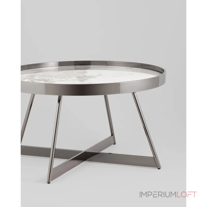 Журнальный столик Гера 80*80 см сталь тёмный хром Stool Group УТ000039405