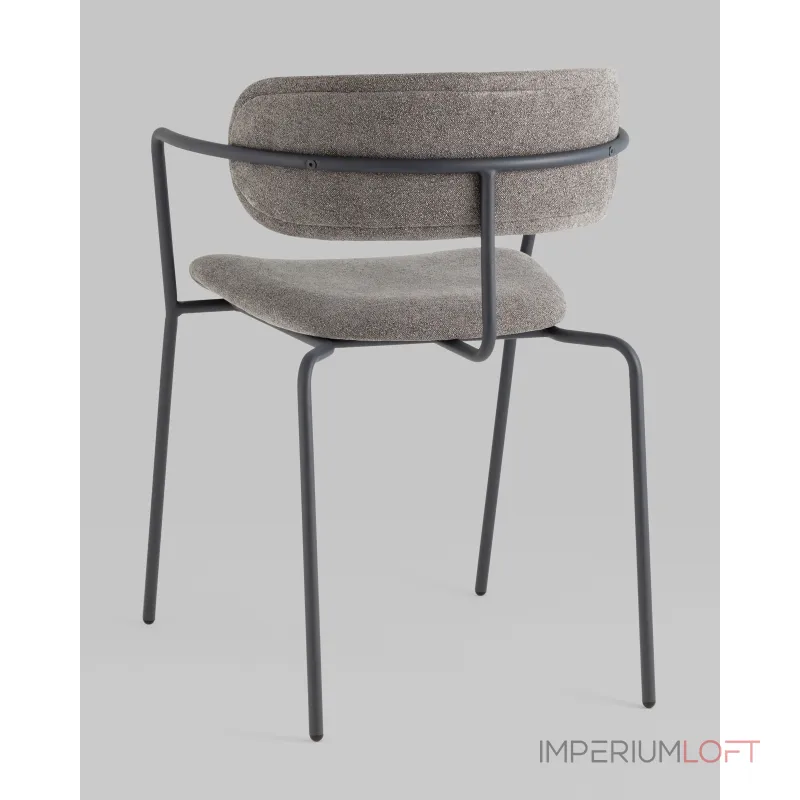 Стул Дженни букле темно-серый каркас антрацитово-серый муар Stool Group УТ000039184 от ImperiumLoft Стул Дженни букле темно-серый каркас антрацитово-серый муар Stool Group УТ000039184 от ImperiumLoft