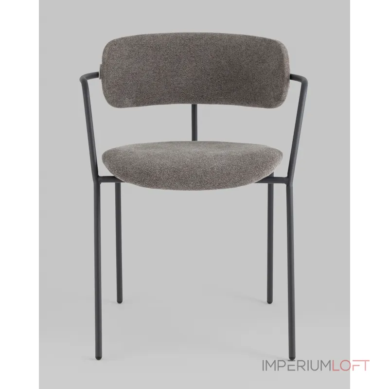 Стул Дженни букле темно-серый каркас антрацитово-серый муар Stool Group УТ000039184 от ImperiumLoft Стул Дженни букле темно-серый каркас антрацитово-серый муар Stool Group УТ000039184 от ImperiumLoft