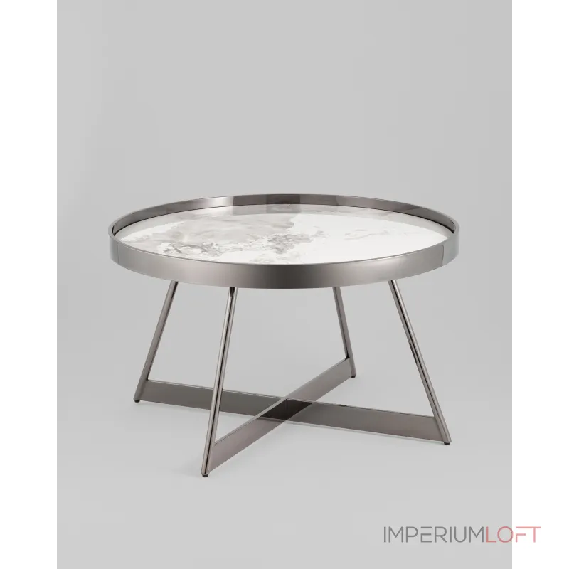Журнальный столик Гера 80*80 см сталь тёмный хром Stool Group УТ000039405