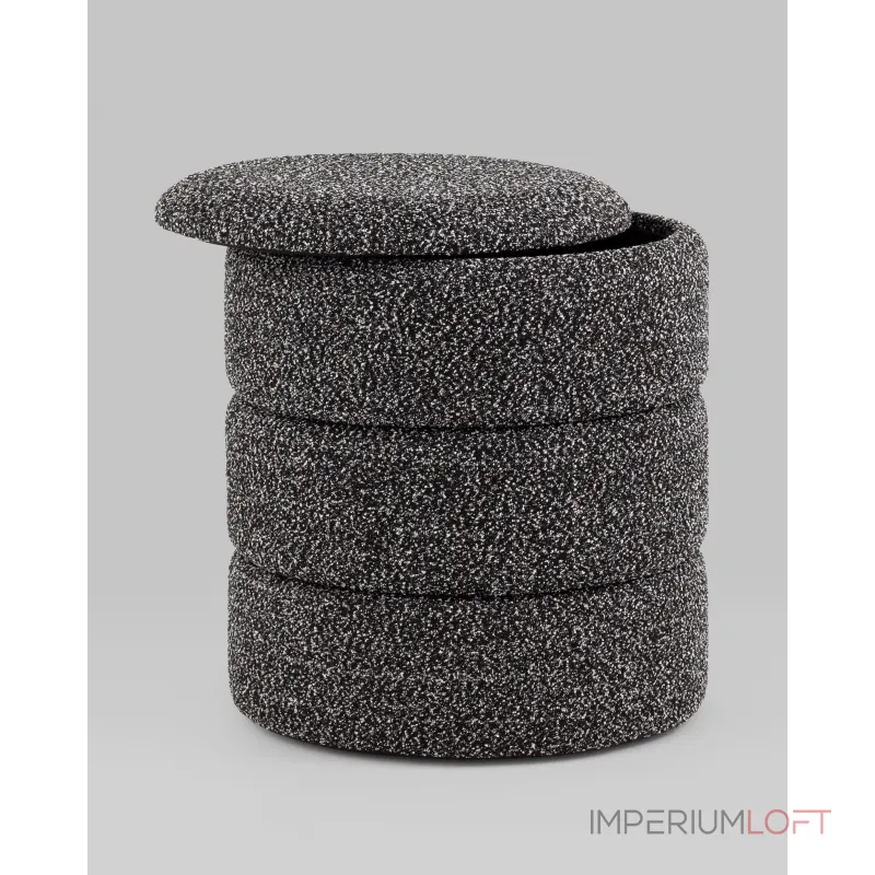Пуф с ящиком Hive S букле черный меланж Stool Group УТ000038719 от ImperiumLoft Пуф с ящиком Hive S букле черный меланж Stool Group УТ000038719 от ImperiumLoft