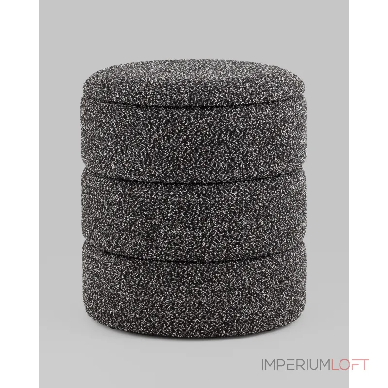 Пуф с ящиком Hive S букле черный меланж Stool Group УТ000038719 от ImperiumLoft Пуф с ящиком Hive S букле черный меланж Stool Group УТ000038719 от ImperiumLoft