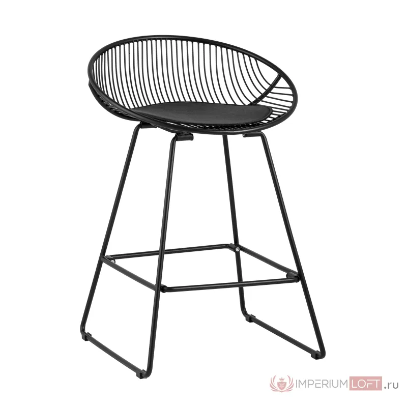 Стул полубарный UFO, черный, с черной подушкой 4 шт Stool Group УТ000038452 от ImperiumLoft