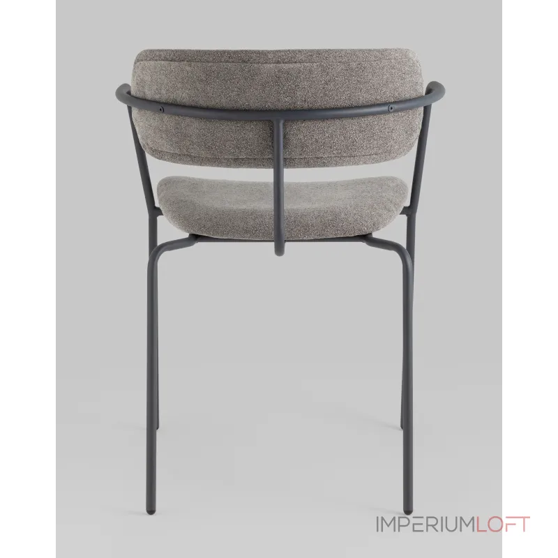 Стул Дженни букле темно-серый каркас антрацитово-серый муар Stool Group УТ000039184 от ImperiumLoft Стул Дженни букле темно-серый каркас антрацитово-серый муар Stool Group УТ000039184 от ImperiumLoft