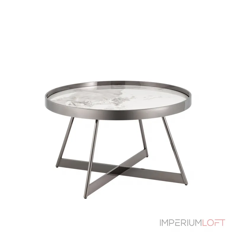 Журнальный столик Гера 80*80 см сталь тёмный хром Stool Group УТ000039405