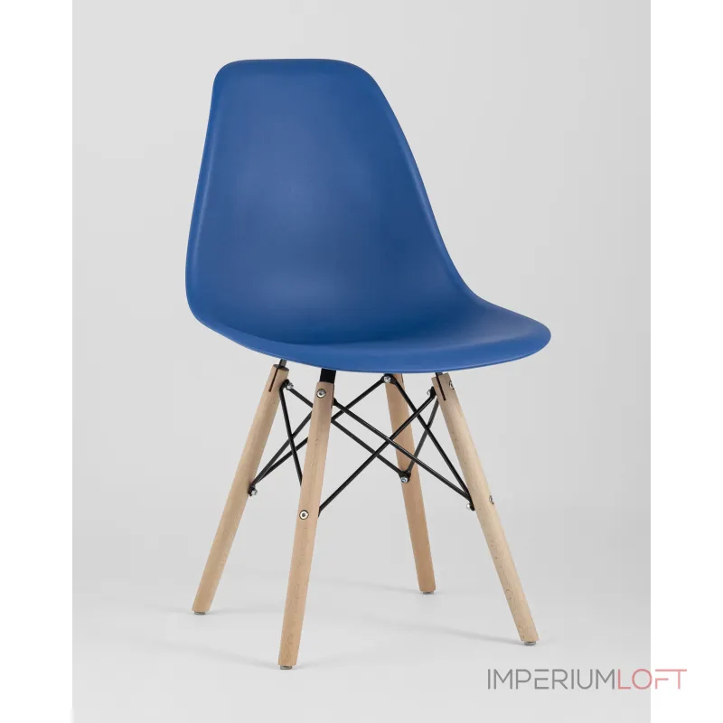 Стул Eames Style DSW синий (разборный каркас) Stool Group УТ000037596