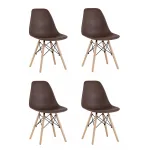 Стул Eames Style DSW коричневый x4 (разборный каркас) Stool Group УТ000037606