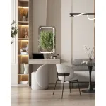 Пуф Loreen вращающийся букле светло-серый Stool Group УТ000039106 от ImperiumLoft