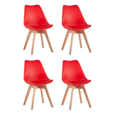 Стул FRANKFURT красный 4 шт. Stool Group УТ000036616