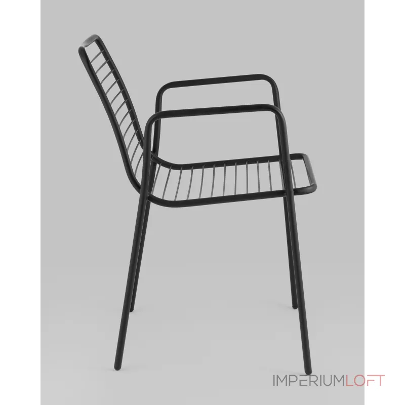 Стул с подлокотниками Дели металл черный Stool Group УТ000039267
