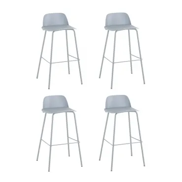 Стул барный Mist серо-голубой 4 шт Stool Group УТ000038330