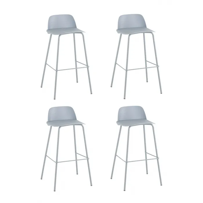 Стул барный Mist серо-голубой 4 шт Stool Group УТ000038330 от ImperiumLoft