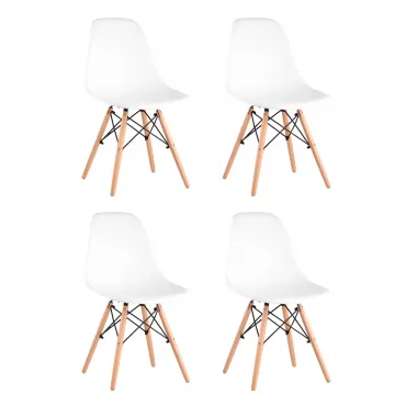 Стул Eames Style DSW белый x4 (разборный каркас) Stool Group УТ000036422