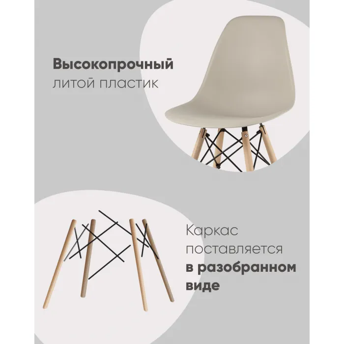 Стул Eames Style DSW красный (разборный каркас) Stool Group УТ000037593 от ImperiumLoft