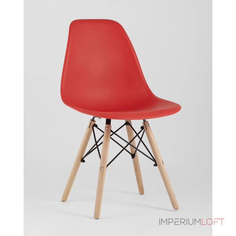 Стул Eames Style DSW красный (разборный каркас) Stool Group УТ000037593 Стул Eames Style DSW красный (разборный каркас) Stool Group УТ000037593
