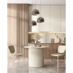 Стул обеденный Gigi серо-бежевый букле кремовые ножки Stool Group УТ000039038 от ImperiumLoft