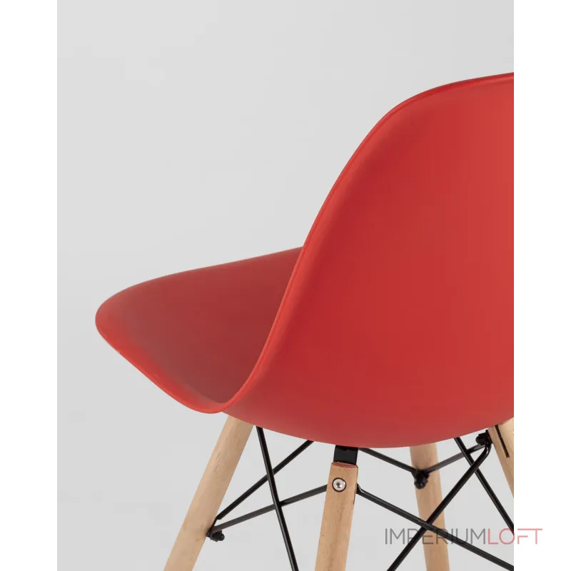 Стул Eames Style DSW красный (разборный каркас) Stool Group УТ000037593 Стул Eames Style DSW красный (разборный каркас) Stool Group УТ000037593
