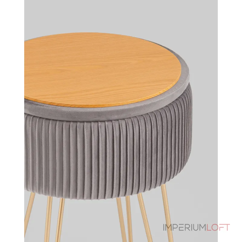 Пуф Астор серый Stool Group УТ000039497 от ImperiumLoft Пуф Астор серый Stool Group УТ000039497 от ImperiumLoft