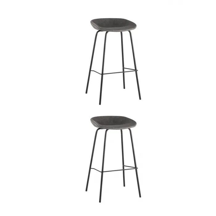 Стул барный Beetle Lite PU серый 2 шт Stool Group УТ000038317 от ImperiumLoft
