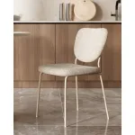 Стул обеденный Gigi серо-бежевый букле кремовые ножки Stool Group УТ000039038 от ImperiumLoft