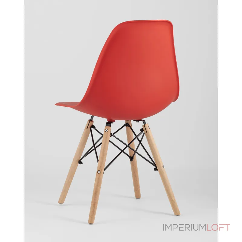 Стул Eames Style DSW красный (разборный каркас) Stool Group УТ000037593 Стул Eames Style DSW красный (разборный каркас) Stool Group УТ000037593