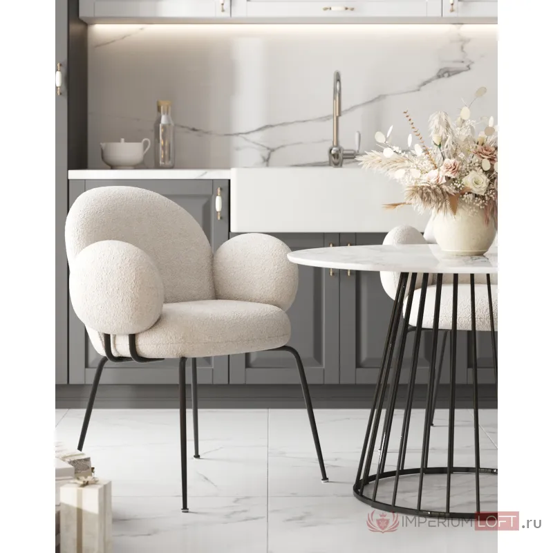 Кресло Nina белый Stool Group УТ000039073 от ImperiumLoft