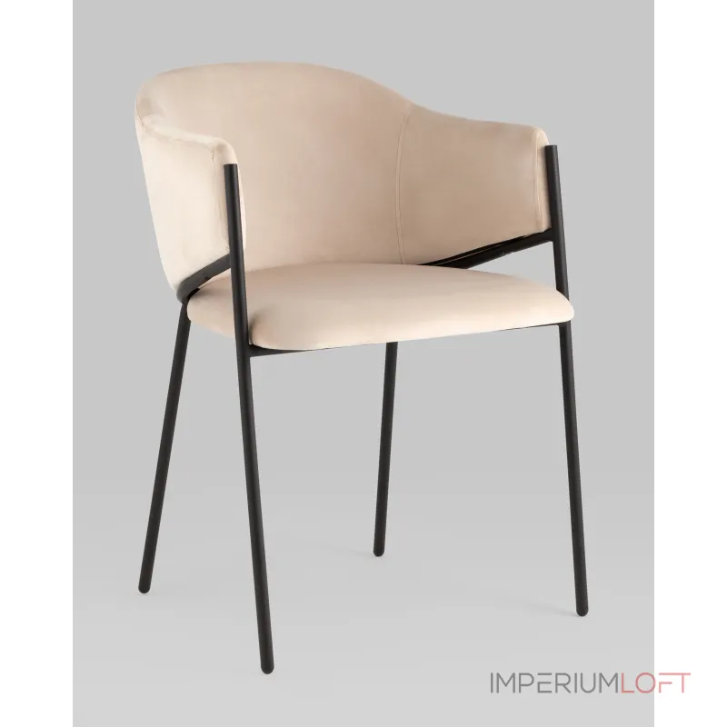 Стул Brace велюр молочный Stool Group УТ000039128 Стул Brace велюр молочный Stool Group УТ000039128
