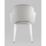 Стул Венера велюр серебристый ножки белые 2 шт Stool Group УТ000038665