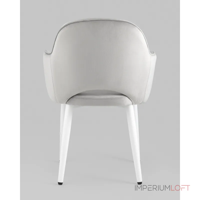 Стул Венера велюр серебристый ножки белые 2 шт Stool Group УТ000038665