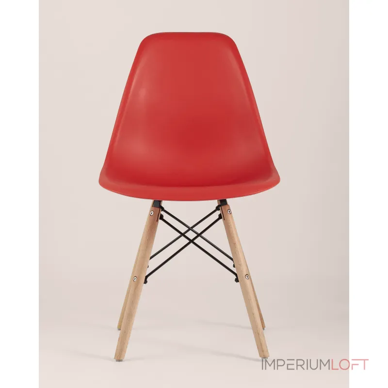 Стул Eames Style DSW красный (разборный каркас) Stool Group УТ000037593 Стул Eames Style DSW красный (разборный каркас) Stool Group УТ000037593