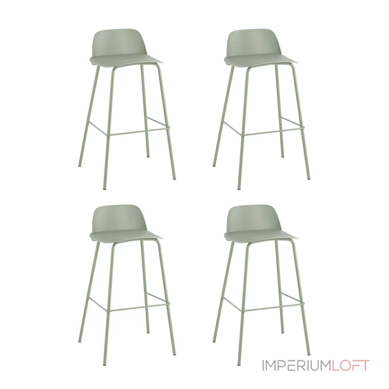Стул барный Mist серо-зеленый 4 шт Stool Group УТ000038328