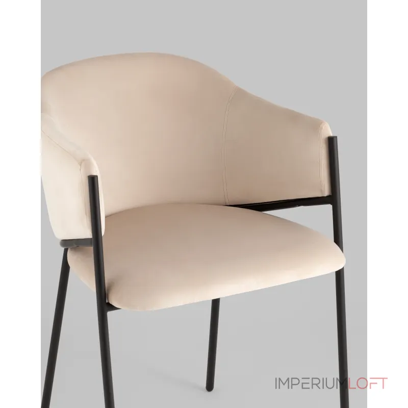Стул Brace велюр молочный Stool Group УТ000039128 Стул Brace велюр молочный Stool Group УТ000039128