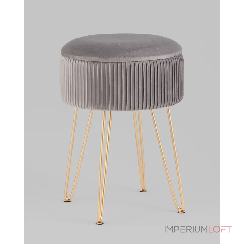 Пуф Астор серый Stool Group УТ000039497 от ImperiumLoft Пуф Астор серый Stool Group УТ000039497 от ImperiumLoft