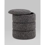 Пуф с ящиком Hive XS букле черный меланж Stool Group УТ000038720 от ImperiumLoft