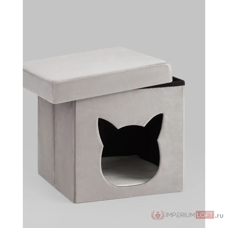 Пуф складной с ящиком Store Pet серый Stool Group УТ000038968 от ImperiumLoft