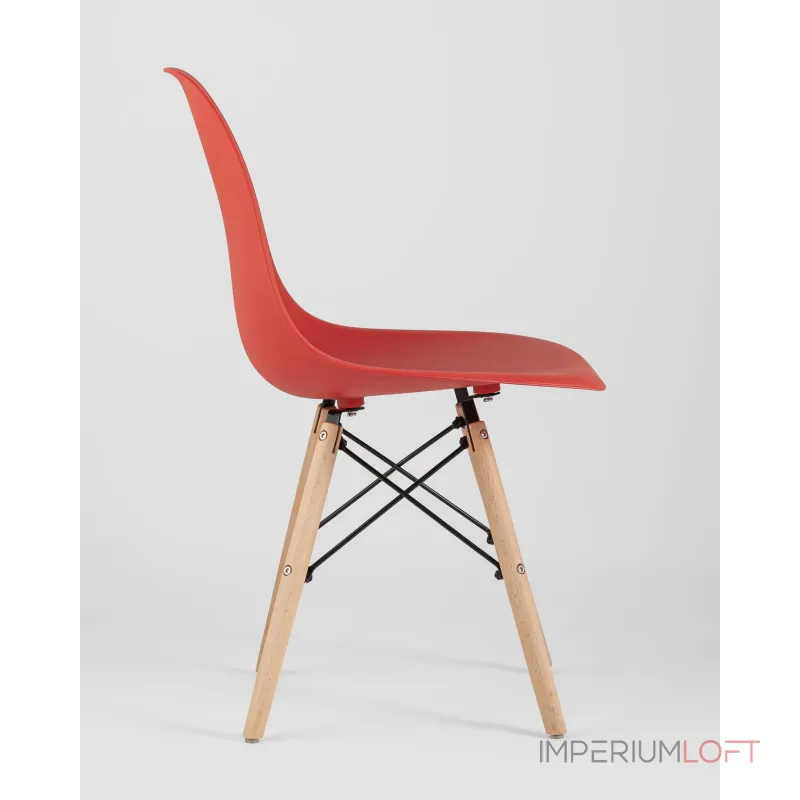 Стул Eames Style DSW красный (разборный каркас) Stool Group УТ000037593 Стул Eames Style DSW красный (разборный каркас) Stool Group УТ000037593