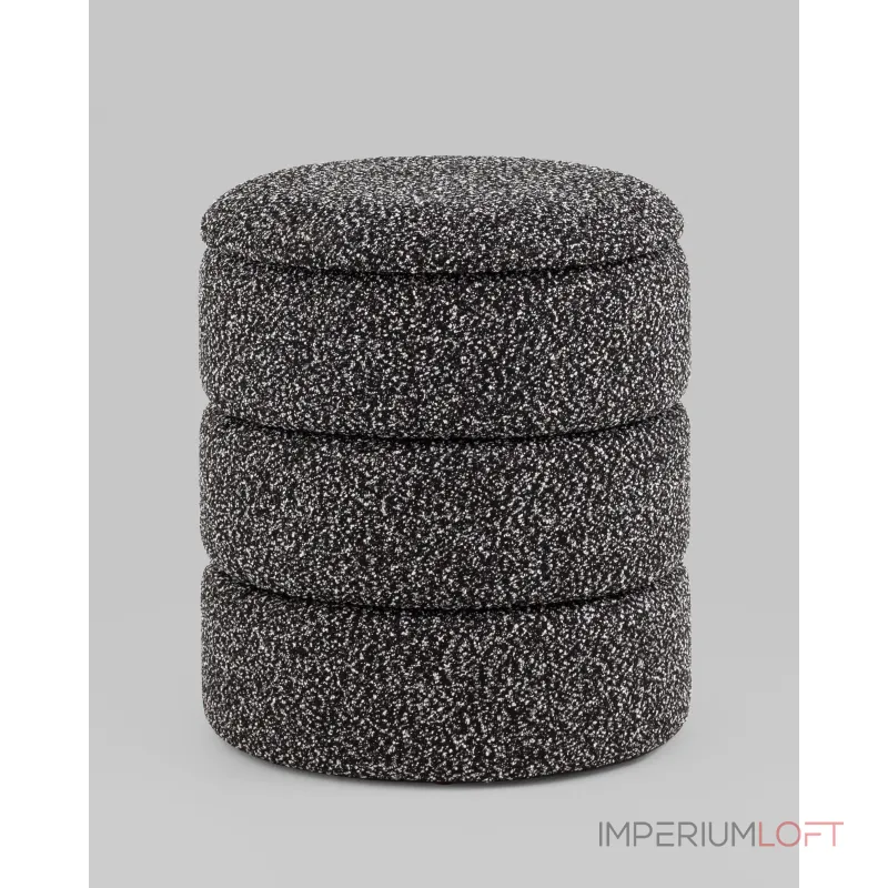 Пуф с ящиком Hive XS букле черный меланж Stool Group УТ000038720 от ImperiumLoft Пуф с ящиком Hive XS букле черный меланж Stool Group УТ000038720 от ImperiumLoft