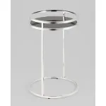 Журнальный столик Гестия 41*60см стекло черное сталь серебро Stool Group УТ000039401 от ImperiumLoft