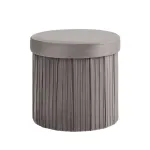 Пуф складной с ящиком Store Round антрацитовый Stool Group УТ000038967 от ImperiumLoft