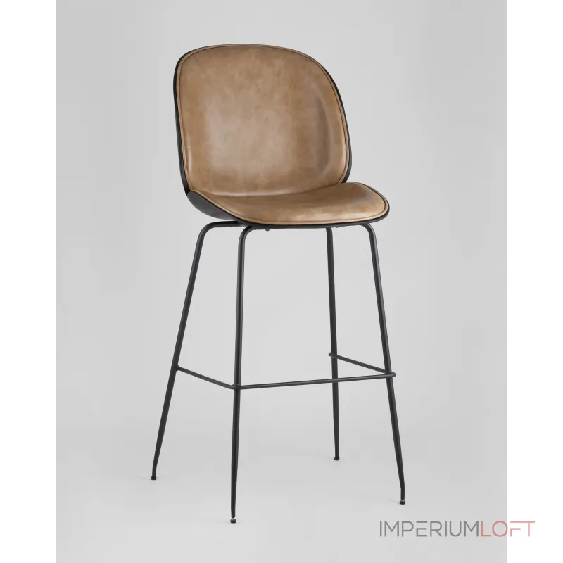 Стул барный Beetle PU со спинкой бежевый 2 шт Stool Group УТ000038315 Стул барный Beetle PU со спинкой бежевый 2 шт Stool Group УТ000038315