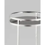 Журнальный столик Гестия 41*60см стекло черное сталь серебро Stool Group УТ000039401 от ImperiumLoft
