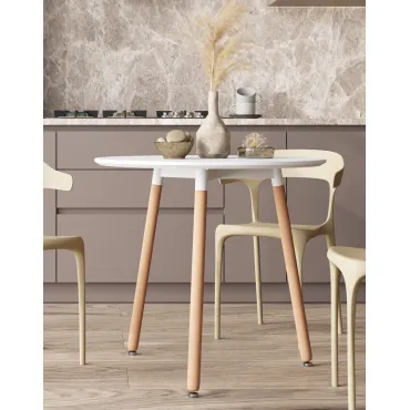 Стол круглый EAMES DST NEW D80 белый Stool Group УТ000039064 от ImperiumLoft