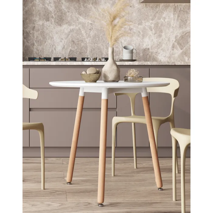 Стол круглый EAMES DST NEW D80 белый Stool Group УТ000039064 от ImperiumLoft