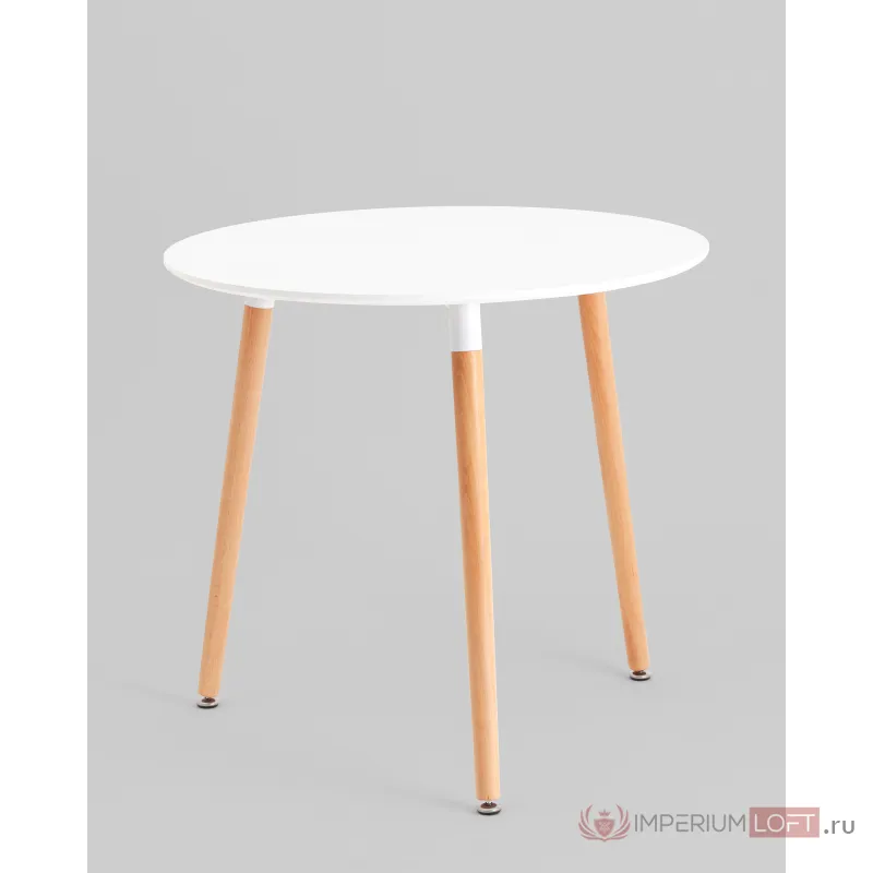 Стол круглый EAMES DST NEW D80 белый Stool Group УТ000039064 от ImperiumLoft