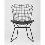 Стул обеденный Bertoia черный с черной подушкой 4 шт Stool Group УТ000037503 от ImperiumLoft