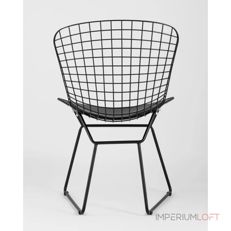 Стул обеденный Bertoia черный с черной подушкой 4 шт Stool Group УТ000037503 Стул обеденный Bertoia черный с черной подушкой 4 шт Stool Group УТ000037503