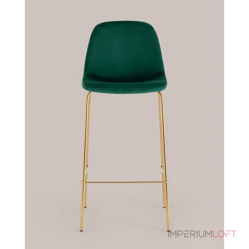 Стул барный Валенсия SN велюр зеленый золотые ножки 2 шт Stool Group УТ000038301 Стул барный Валенсия SN велюр зеленый золотые ножки 2 шт Stool Group УТ000038301