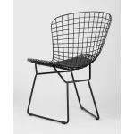 Стул обеденный Bertoia черный с черной подушкой 4 шт Stool Group УТ000037503 от ImperiumLoft