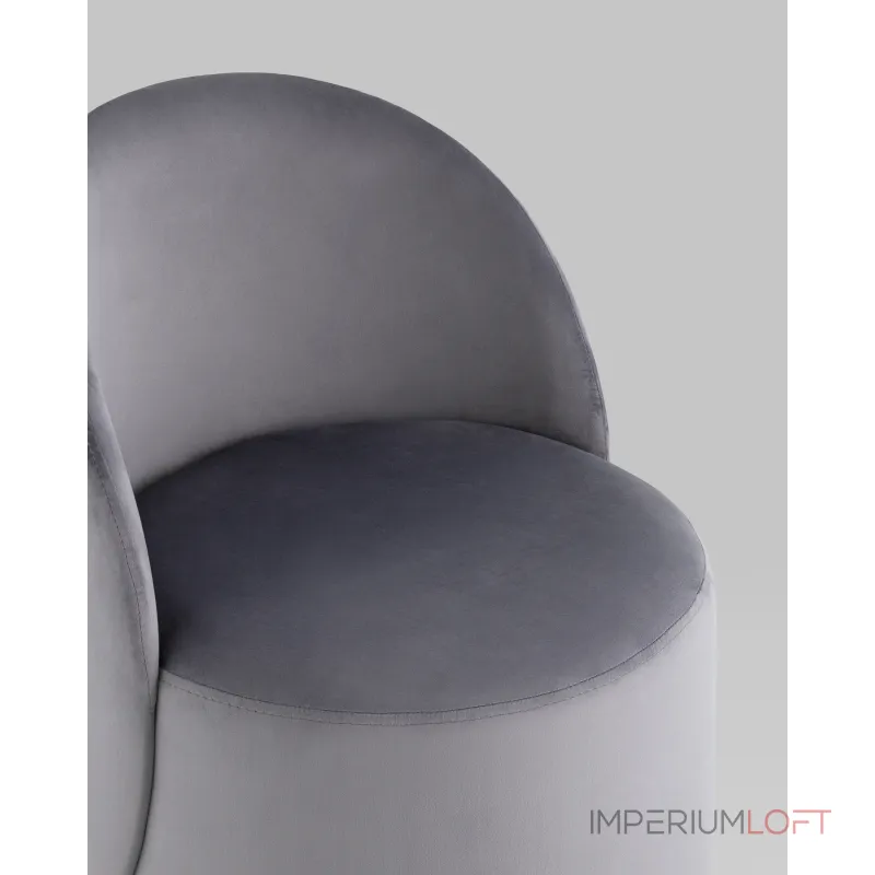 Пуф Loreen вращающийся велюр серый Stool Group УТ000039108 Пуф Loreen вращающийся велюр серый Stool Group УТ000039108