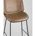 Стул барный Beetle PU со спинкой бежевый 2 шт Stool Group УТ000038315